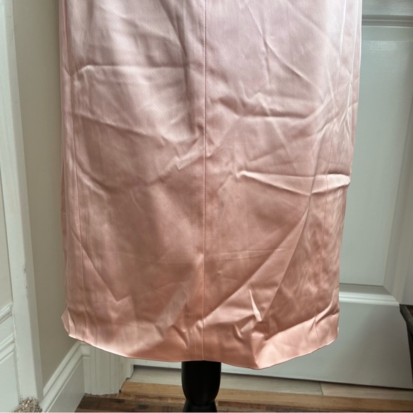 Lauren Ralph Lauren Evening Satin Cap Sleeve Sheath Dress Pink Sz 4 - Picture 14 of 16